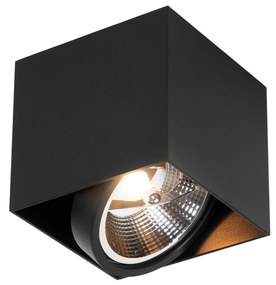 Faretto di design nero quadrato AR111 - Box