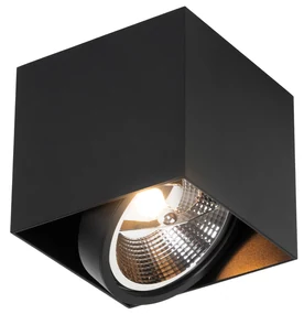 Faretto di design nero quadrato AR111 - Box