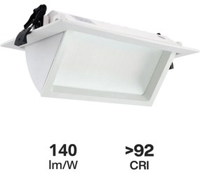 Faro LED da Incasso 44W, Foro 210x130, Bianco con driver Philips Colore  Bianco Naturale 4.000K