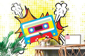 Carta da parati autoadesiva – Pop art cassetta