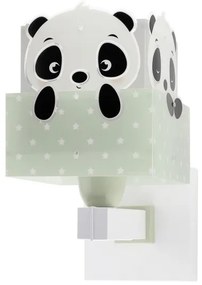 Dalber 63169H - Applique per bambini PANDA 1xE27/60W/230V verde