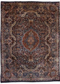 Kashmar Tappeto persiano 400 x 290 Blu (Iran) Annodato A Mano