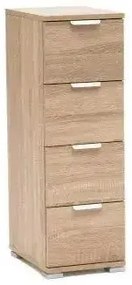 Cassettiera 4 Cassetti Naturale - Dimensioni: cm 27 x 38 x 85 h