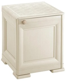 Comodino in polipropilene omnimodus beige angora L 40 x H 46 x P 47 cm