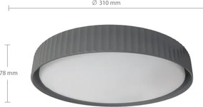 Brilagi - Plafoniera LED LUCIA LED/24W/230V Ø 31 cm grigia