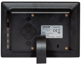 Sencor - Cornice per foto digitale con altoparlante 230V nero + telecomando