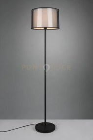 Burton piantana metallo nero paralume bianco e diffusore esterno tr...