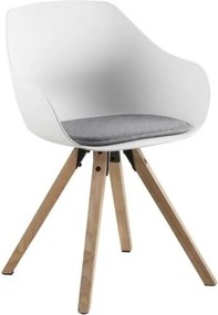 Sedie da pranzo in set bianche/grigie in imbottito con braccioli 2 pz Tina – Actona