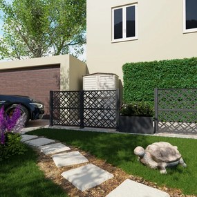 Recinzione lamellare in polipropilene grigio antracite Infinity, L 221 x H 111.6 cm