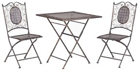Set da balcone bistro in metallo nero BORMIO Beliani