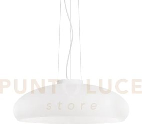 Aria sospensione in vetro bianco acidato 1 luce attacco e27