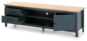 Tavolo TV in pino blu scuro 158x47 cm Miranda - Marckeric