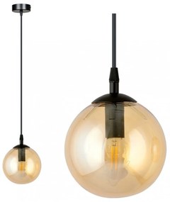 Lampada a sospensione COSMO 1 BL in acciaio e vetro E14 Colore del corpo Miele