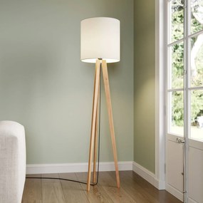 Lampada da terra Nida Quitani, Legno chiaro, Soggiorno / Sala da pranzo, Legno, Design, Lampada da terra