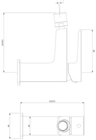 OMNIRES PM7420CR - Rubinetto del bidet PARMA 12,25 cm cromo lucido