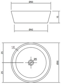 Antonio Lupi Pila11l Lavabo 15x50 cm in Pietra Luna