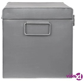 LABEL51 Contenitore Vintage 40x20x25 cm M Grigio Anticato