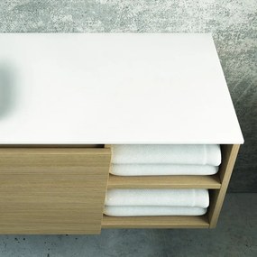 Mobile bagno 135 cm con lavabo incasso e vano a giorno a destra SP-135ED - KAMALU