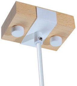 Lampadario a sospensione con filo 1xE27/40W/230V bianco