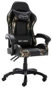 Sedia Da Gaming Nera E Mimetica İn Similpelle /
