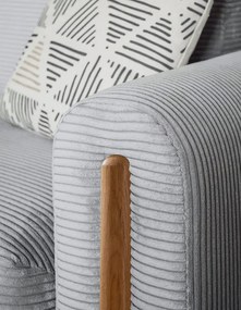 Divano grigio allungabile/con contenitore e rivestimento in velluto a coste 244 cm Arcadova – ELTAP