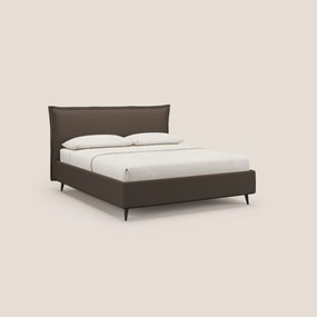 Hans letto contenitore imbottito minimal in tessuto simil cotone impermeabile T19 marrone