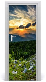 Adesivo per porta interna Panorama delle montagne 85x205 cm