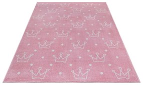 Tappeto rosa per bambini 160x235 cm Crowns - Hanse Home