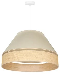 Duolla - Lampadario a sospensione con filo YUTE AVIGNON 1xE27/15W/230V diametro 60 cm color crema/beige