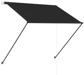 Tenda da Sole Retrattile con LED 100x150 cm Antracite