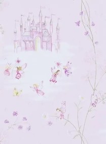 Fairy Castle - Kindertapete von Sanderson - Pink
