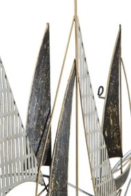 Pannello decorativo in ferro con trama barche 91x2,5x55,9 cm Veliero