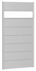 Frangivista con vetro in acciaio metallizzato alluminio BIOHORT L 96 x H 182 cm, spessore 44 mm
