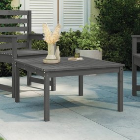 Tavolo da giardino grigio 82,5x82,5x45 cm legno massello pino