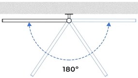 Portasciugamani rotante elettrico con termostato ARABESQUE 196W/230V 81,8cm IP44 nero