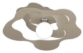 Plafoniera Moderna Ripples Metallo Sabbia 1 Luce E27 D.50Cm