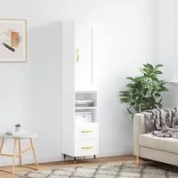 Credenza 34,5x34x180 cm in Legno Multistrato Bianco Lucido 3200243