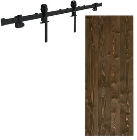 Porta scorrevole Barn Ebano in legno, L 86 x H 220 cm, con binario Rodeo