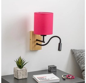 Brilagi - Applique a LED NUBILA WOOD 1xE27/25W/230V + LED/3W quercia/rosa