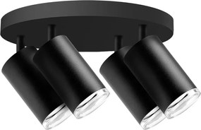 Faretto LED RGBW dimmerabile per bagno TURYN, 4xGU10/6W/230V IP44, nero