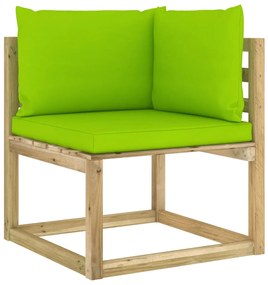 Set Divani da Giardino 11 pz e Cuscini Legno di Pino Impregnato