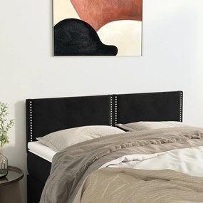 Testiere 2 Pz Nere 72x5x78/88 Cm İn Velluto /