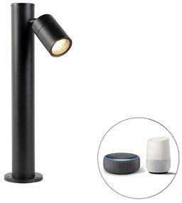 Lampada da esterno intelligente nera 45 cm regolabile incluso Wifi GU10 - Solo