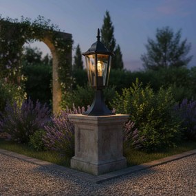 Paletto Lanterna Vintage 40cm E27 IP54 Nero - Serie Tosca