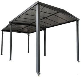 LINDA - gazebo allungabile in alluminio e policarbonato