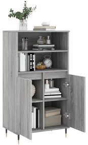 Credenza grigio sonoma 60x36x110 cm in legno multistrato