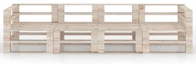 Divano da giardino su pallet a 4 posti in legno di pino