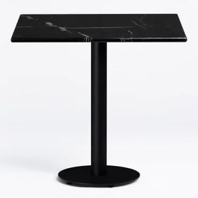 Tavolo Bar Quadrato in Marmo Rocher Nero & ~60 cm - Sklum