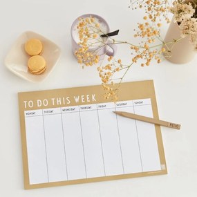 Agenda settimanale beige - Design Letters