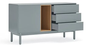 Cassettiera bassa blu-grigio 140x76 cm Corvo - Teulat